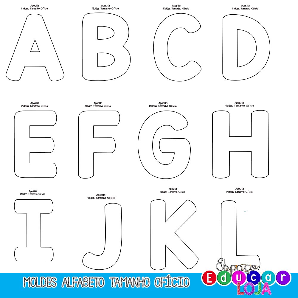 letras grandes do alfabeto