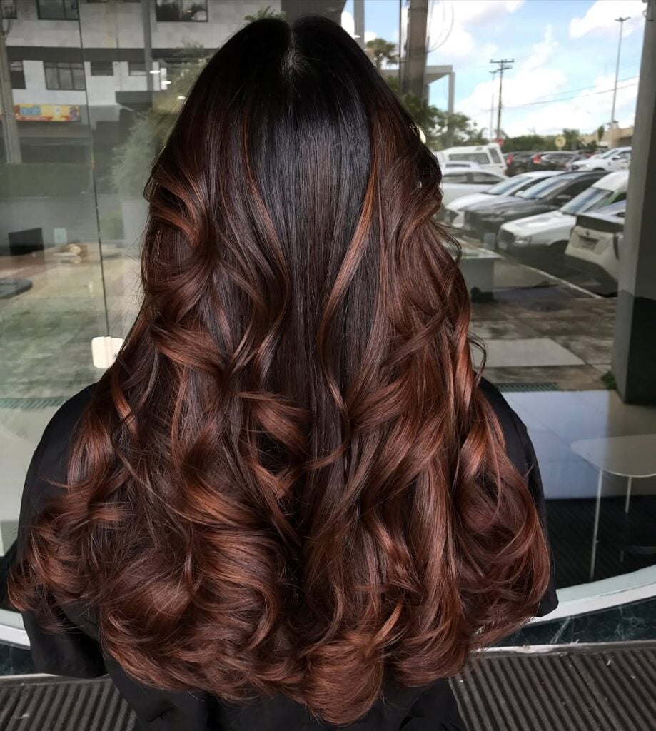 balayage em cabelo longo