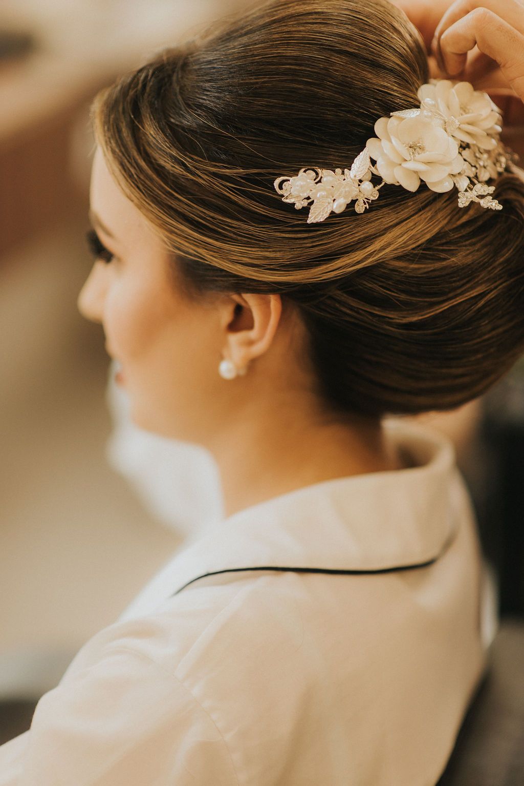 penteado de noiva preso
