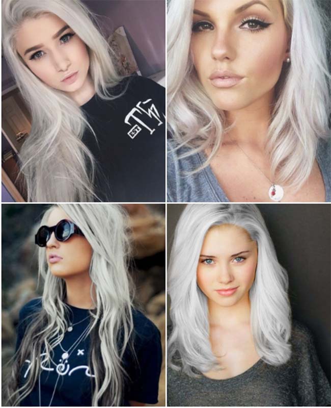 cabelo preto com mechas brancas