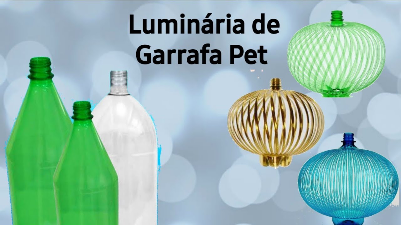 como fazer luminária de garrafa pet passo a passo