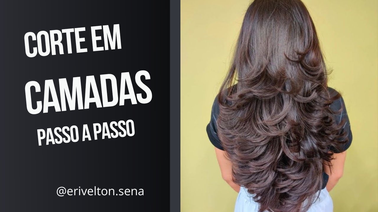 corte médio em camadas com franja