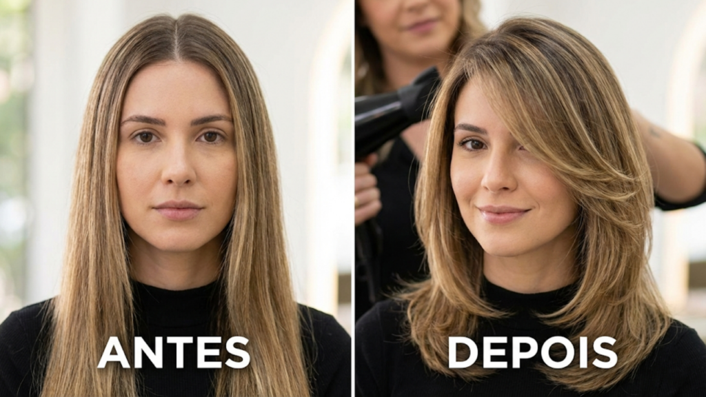 corte que alonga o rosto