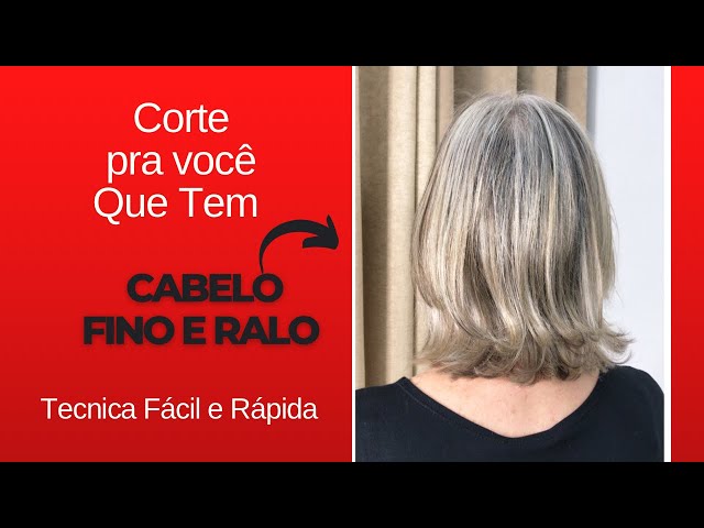 melhor corte para cabelo fino e liso