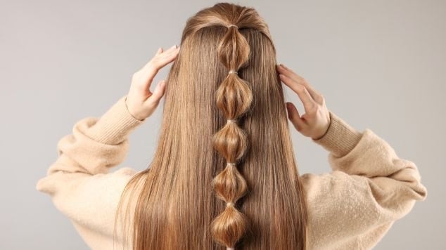 penteado rápido para cabelo médio