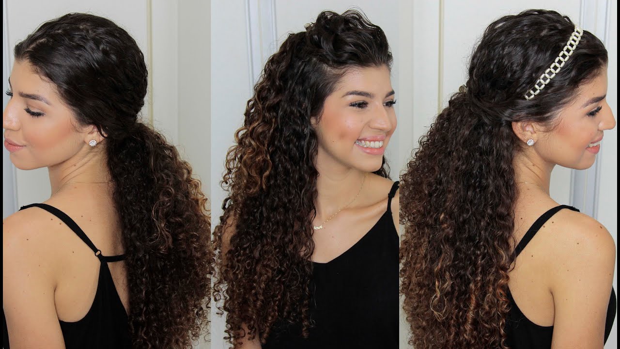 ideias de penteado cacheado para festa