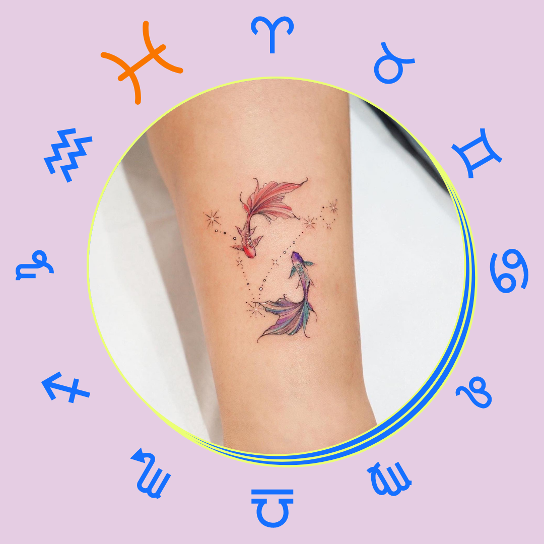 tatuagem de peixe pequena no pulso