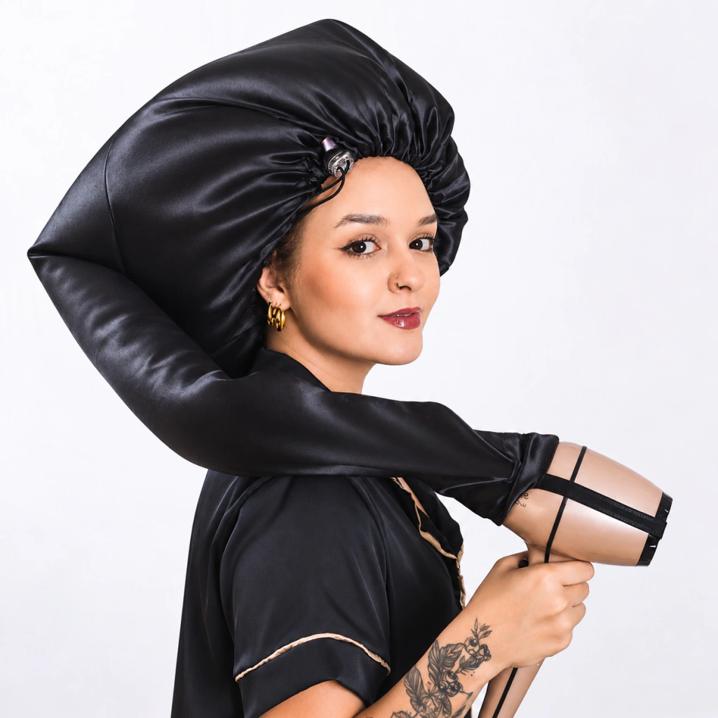 touca para secar cabelo cacheado